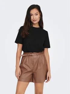 ONLY T-Shirt 15270390 Czarny Regular Fit - Koszulki i topy damskie - miniaturka - grafika 1