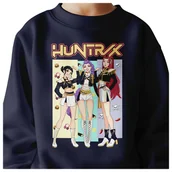 Bluzy dla dziewczynek - BLUZA DZIECIĘCA KPOP DEMON HUNTERS HUNTRIX 122-128 BAWEŁNIANA JAKOŚĆ - miniaturka - grafika 1