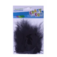 Pozostałe akcesoria dla plastyków - Craft with Fun Ozdoba dekoracyjna Piórka 10-14cm 3g Czern Pbh20/1200 - miniaturka - grafika 1