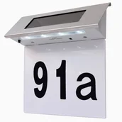 Lampy ogrodowe - vidaXL Solarna lampa LED do podświetlania numeru domu, stal nierdzewna - miniaturka - grafika 1
