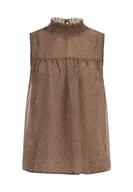 Bluzki damskie - DreiMaster Vintage Bluzka damska abrel 37326335, brązowa wełna biała, XL, Brązowy, wełniany biały, XL - miniaturka - grafika 1