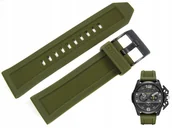 Akcesoria do zegarków - Pasek do zegarka Diesel DZ4391 zielony silikonowy 24 mm - miniaturka - grafika 1