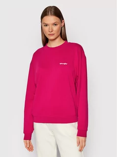 Bluzy damskie - Wrangler Bluza Retro W6N0HAR09 Różowy Regular Fit L, M, S, XS - grafika 1
