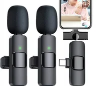 Mikrofony komputerowe - Bezprzewodowy Mikrofon Krawatowy Usb C Dla Android Ios Streaming Live Vlog - miniaturka - grafika 1