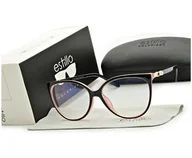 Okulary korekcyjne, oprawki, szkła - Okulary damskie z filtrem BLUE LIGHT do komputera korekcyjne EST-106K-6 Estillo ze skazą - miniaturka - grafika 1