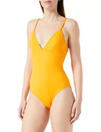 Stroje kąpielowe - Koton Damski kostium kąpielowy typu Tissued Basic One Piece, Pomarańczowy (208), 42 - miniaturka - grafika 1