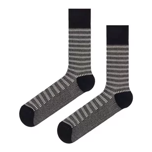 Skarpety garniturowe szare we wzory EM 28 - EM Men's Accessories - Skarpetki męskie - miniaturka - grafika 1
