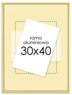 Złota rama aluminiowa 30x40 cm - Ramki na zdjęcia - miniaturka - grafika 1