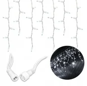 Oświetlenie świąteczne - Lampki Świąteczne Zewnętrzne Sople 300Led 12M Flash Zimne Białe + Zimny Biały Flash - miniaturka - grafika 1