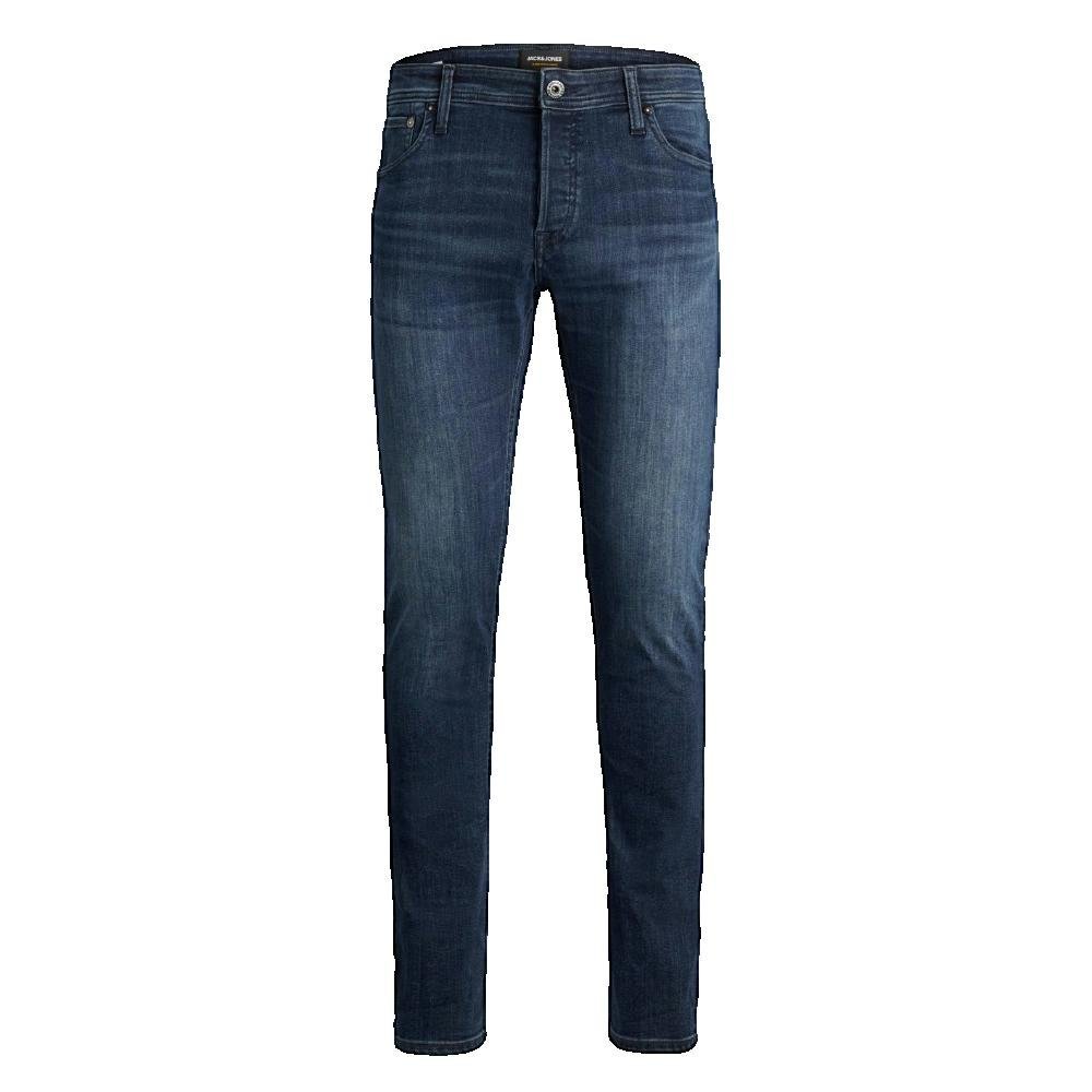 Jack & Jones JJIGLENN JJORIGINAL AM 812 - ciemnoniebieskie spodnie jeansowe męskie slim