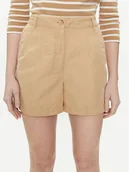Spodenki damskie - Tommy Hilfiger Szorty materiałowe WW0WW41603 Beżowy Relaxed Fit - miniaturka - grafika 1