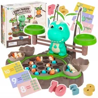 Zabawki interaktywne dla dzieci - Gra Zręcznościowa Łowienie Dinozaurów Równoważnia Liczby Karty Dźwięk 2W1 Z1123 - miniaturka - grafika 1