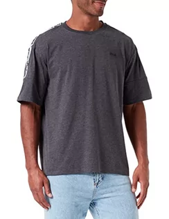 Koszulki męskie - FILA Męski T-shirt BRITTNAU Tee T-Shirt, Dark Grey Melange, XS - grafika 1