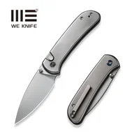 Noże - WE Knife Qubit Polished Bead Blasted Titanium, Polished Bead Blasted CPM 20CV (WE22030F-2) - miniaturka - grafika 1