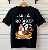 Koszulki i topy damskie - ŚMIESZNA KOSZULKA NA WIELKANOC JAJA SE ROBISZ? - miniaturka - grafika 1
