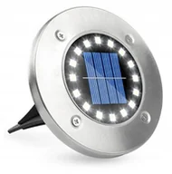 Lampy ogrodowe - LAMPA NAJAZDOWA 8 DIOD LED SOLARNA OGRODOWA GRUNTOWA WBIJANA LAMPKI SOLARNE - miniaturka - grafika 1