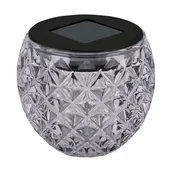 Lampy ogrodowe - Lampa zewnętrzna solarna ogrodowa szklana kryształowa Ø11cm akumulator włącznik ciepła barwa LED 0.2W IP44 BOLA Struhm - miniaturka - grafika 1