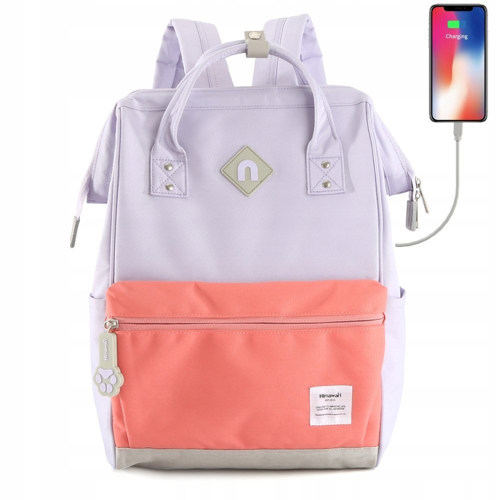 Plecak Himawari 9004 na laptopa 14,1 USB 2.lil-ko