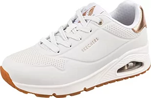 Skechers Damskie trampki UNO, białe, 3 UK - Trampki damskie - miniaturka - grafika 1