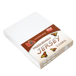 Prześcieradło jersey z gumką KARO 60x120 cm, białe 001 grube 150g/m2 - Prześcieradła - miniaturka - grafika 1