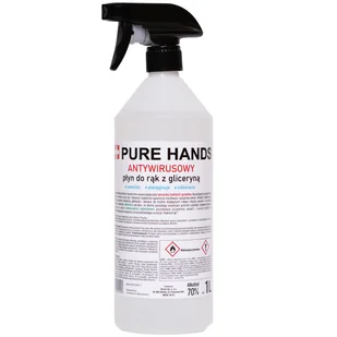 PŁYN DO DEZYNFEKCJI RĄK I SKÓRY PURE HANDS 70% 1l - Dezynfekcja - miniaturka - grafika 1