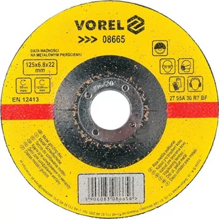 Vorel Tarcza do szlifowania metalu 125x6,8x22 08665 - Materiały ścierne - miniaturka - grafika 2