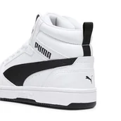 Buty trekkingowe dziecięce - Młodzieżowe sneakersy Rebound V6 Mid PUMA White Black - miniaturka - grafika 1