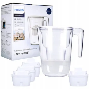 DZBANEK FILTRUJĄCY PHILIPS AWP2935WHT + 4x FILTR - Dzbanki filtrujące - miniaturka - grafika 1
