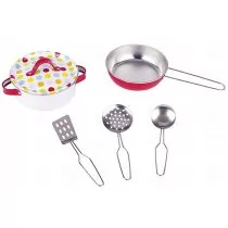 Goki Metalowe garnki dla lalek GK 51595 - Zabawki AGD - miniaturka - grafika 1