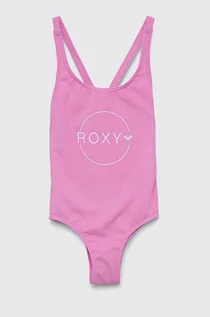 Stroje kąpielowe dla dziewczynek - Roxy jednoczęściowy strój kąpielowy dziecięcy kolor różowy - grafika 1