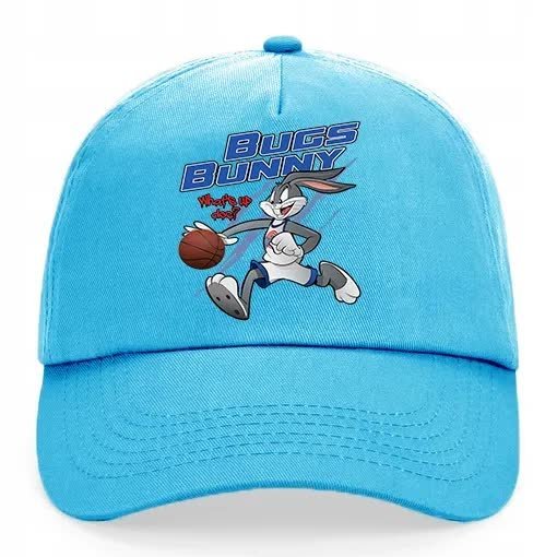 Czapka Dziecięca Daszek WHAT'S UP DOC Dla Fana Kreskówek Wzory Niebieska