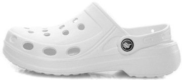 Białe Lekkie Klapki Chodaki Piankowe Medyczne 39