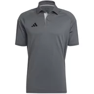 Koszulki męskie - Koszulka męska adidas Tiro 23 Competition Polo szara HU1344-L - miniaturka - grafika 1