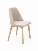 Krzesła - Flavio 1 krzesło tapicerowane beżowe nogi dąb sonoma - miniaturka - grafika 1