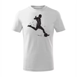 Koszulka dla dzieci dziecięca dla piłkarza z piłkarzem piłkarz piłkarska biała-158 cm/12 lat - Odzież sportowa dziecięca - miniaturka - grafika 1