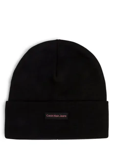 Calvin Klein Jeans Czapka damska Kobiety Bawełna czarny jednolity, ONE SIZE - Czapki damskie - miniaturka - grafika 1
