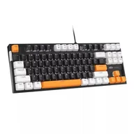 Klawiatury - Klawiatura mechaniczna gamingowa MageGee MK-STAR Czarno-biała - miniaturka - grafika 1