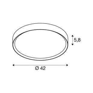 SLV Lampa sufitowa Decona, możliwość ściemniania, czarny, łazienka, aluminium, nowoczesny - Lampy sufitowe - miniaturka - grafika 1