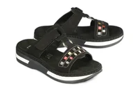 Klapki i japonki damskie - RIEKER V5932-00 black, klapki damskie - Rieker - miniaturka - grafika 1
