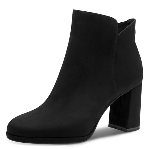 Tamaris Damskie botki na obcasie 1-25362-45, czarne, rozmiar 37 EU, czarny, 37 EU
