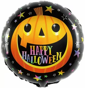 Balon foliowy Happy Halloween - 45 cm - 1 szt. - Halloween - miniaturka - grafika 1