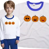 Piżamy dla dziewczynek - Piżama dziecięca Śmieszne Dynie Emotikony Emotki Na Dzień Dyni 98/104 - VoloDonum - miniaturka - grafika 1
