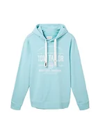 Bluzy męskie - TOM TAILOR Męska bluza 1038605, 31046-Blue Tybetan Stone, 3XL, 31046 – niebieski kamień tybetański - miniaturka - grafika 1