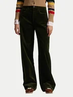 Spodnie damskie - Polo Ralph Lauren Spodnie materiałowe 211A87463001 Zielony Wide Leg - miniaturka - grafika 1