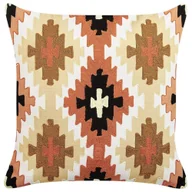 Poduszki dekoracyjne - Bawełniana Poduszka Dekoracyjna Geometryczny Wzór 50 X 50 Cm Wielokolorowa Serampore - miniaturka - grafika 1