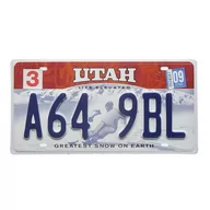Dekoracje domu - Tablica Rejestracyjna Z Usa Metalowa Utah 2 - miniaturka - grafika 1