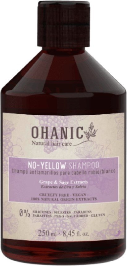 Natura House Šampūnas šviesiems plaukams Ohanic No-Geltona 250 ml