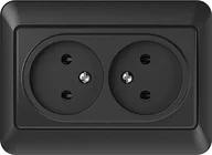 Gniazdka elektryczne - DOUBLE SOCKET OUTLET ANTRAC. RP16-020 SL - miniaturka - grafika 1