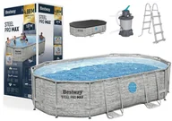 Baseny ogrodowe - Bestway 56946 Basen Stelażowy 427 x 250 x 100 cm  - miniaturka - grafika 1