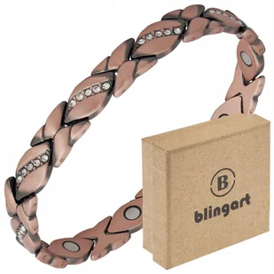 BLINGART Bransoletka magnetyczna miedziana DAMSKA zatrzaskowa na PREZENT - Bransoletki - miniaturka - grafika 1